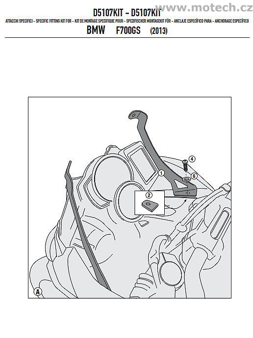 Montážní sada D5107KIT - BMW F 700 GS (13) - Kliknutím na obrázek zavřete