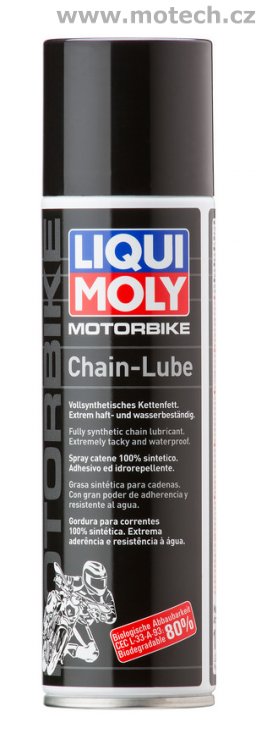LIQUI MOLY Motorbike Chain Lube - mazací tuk ve spreji na řetězy motocyklů 250ml - Kliknutím na obrázek zavřete