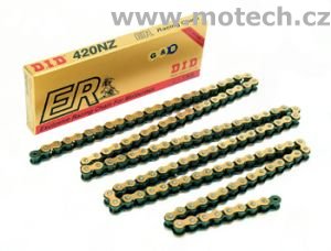 Moto řetěz DID 420NZ3 GOLD - netěsněný - Kliknutím na obrázek zavřete