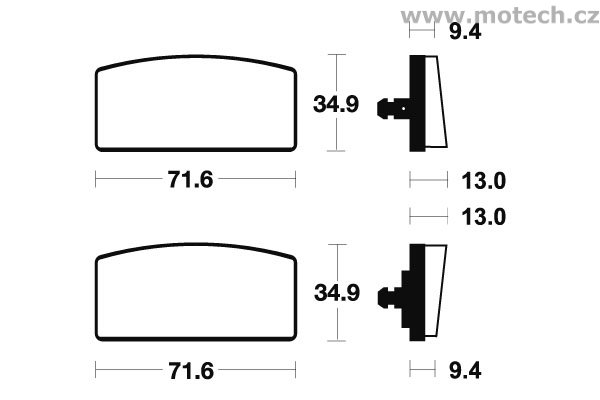 Brzdové destičky přední Bendix - MA 20 - Kliknutím na obrázek zavřete