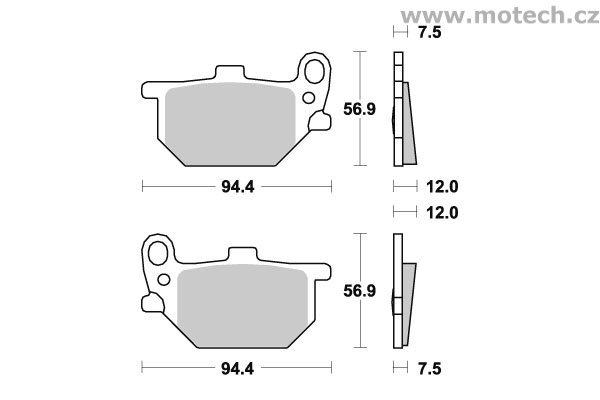 Brzdové destičky přední SBS - 545HF - Kliknutím na obrázek zavřete