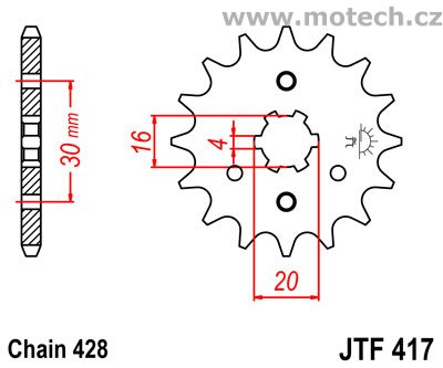 Kolečko JTF417-14 pro: KAWASAKI KMX 125 - Kliknutím na obrázek zavřete