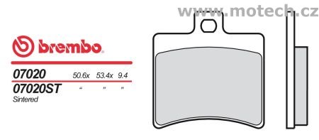 Brzdové desky Brembo - BRM 07020XS - Kliknutím na obrázek zavřete