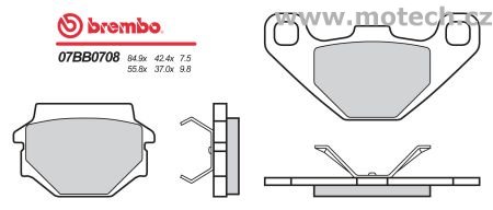 Brzdové destičky Brembo - BRM 07BB07TT - Kliknutím na obrázek zavřete