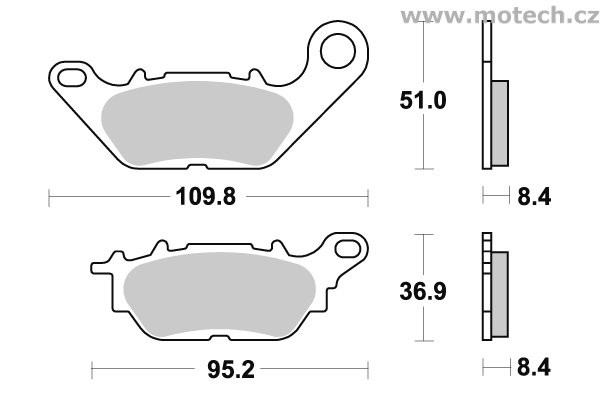 Brzdové destičky přední SBS - 858HF - Kliknutím na obrázek zavřete
