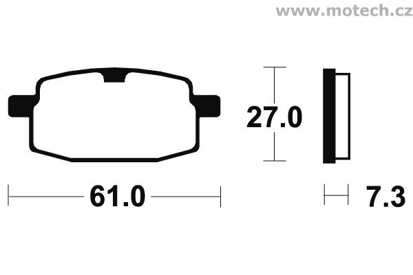 Brzdové destičky zadní Bendix - MA 119 - Kliknutím na obrázek zavřete