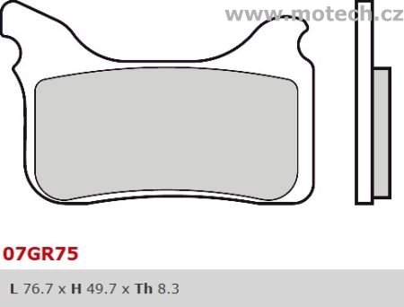 Brzdové destičky Brembo - BRM 07GR75SA - Kliknutím na obrázek zavřete