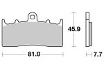 Brzdové destičky přední SBS - 743HS