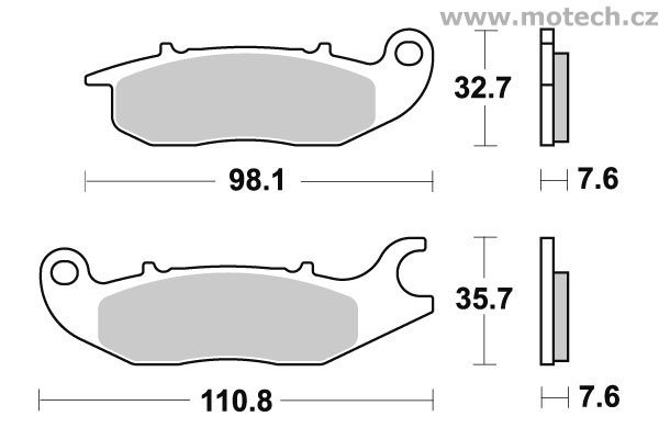 Brzdové destičky přední SBS - 180HF - Kliknutím na obrázek zavřete