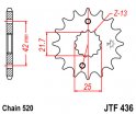 Kolečko JTF436-14 pro: APRILIA RS 250