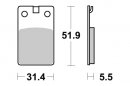 Brzdové destičky přední SBS - 132HF