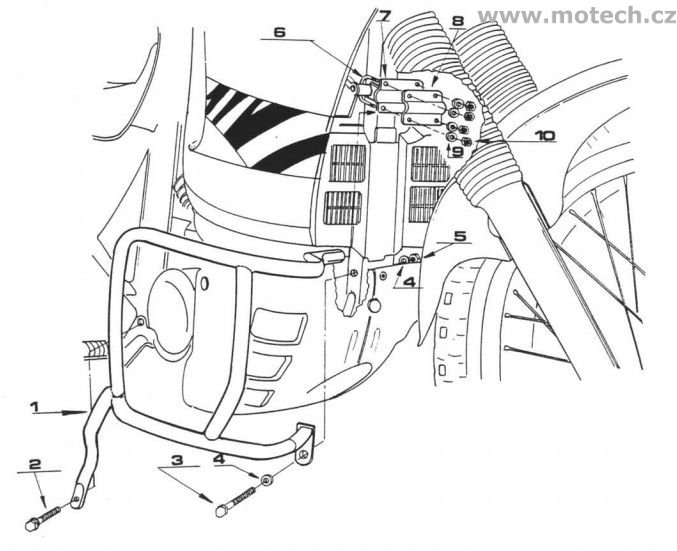 KN22 - padací rám Kappa - HONDA XL 600 V Transalp (89-93) - Kliknutím na obrázek zavřete