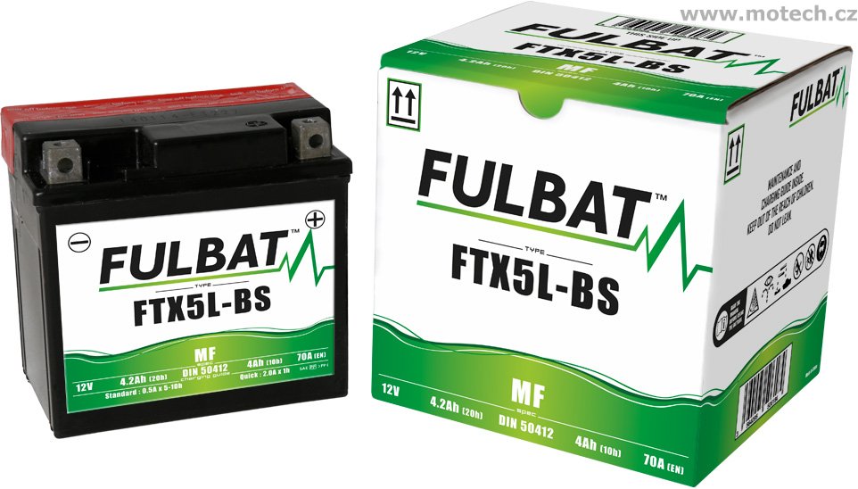 Bezúdržbová baterie FULBAT FTX5L-BS (YTX5L-BS) - Kliknutím na obrázek zavřete