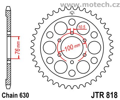 Rozeta JTR818-42 pro: SUZUKI GS 1000/S/GX1100 - Kliknutím na obrázek zavřete