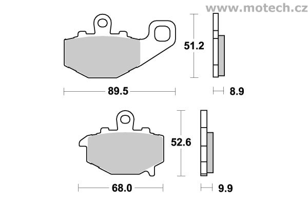Brzdové destičky zadní SBS - 687LS - Kliknutím na obrázek zavřete