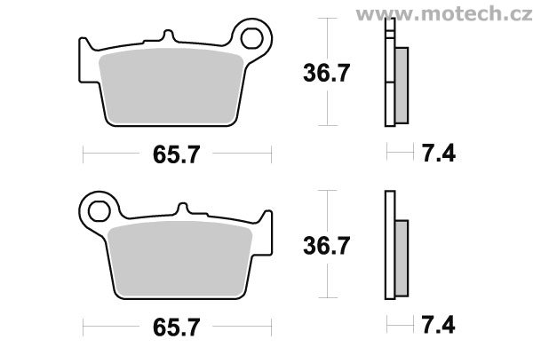 Brzdové destičky zadní SBS - 199HF - Kliknutím na obrázek zavřete