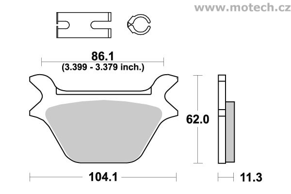 Brzdové destičky zadní SBS - 669HF - Kliknutím na obrázek zavřete