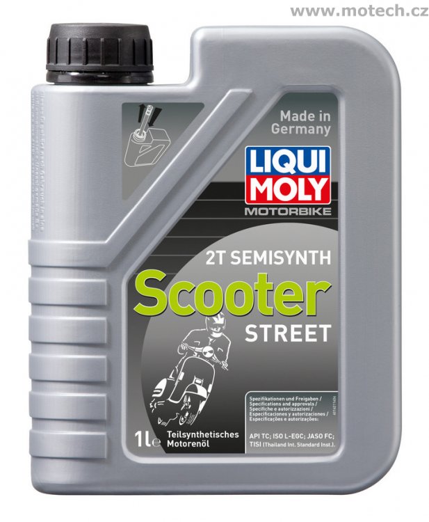 LIQUI MOLY Motorbike 2T Semisynth Scooter - polosyntetický motorový 2T olej 1l - Kliknutím na obrázek zavřete