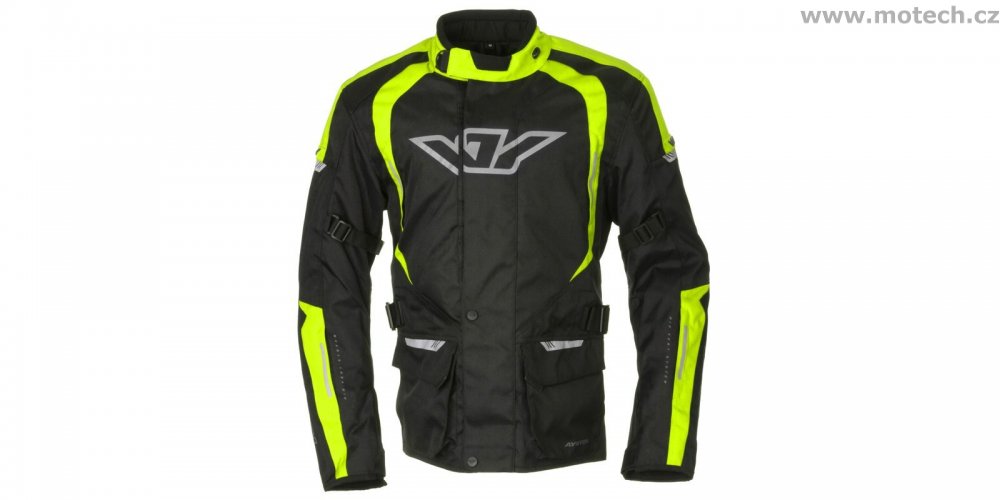 Bunda AYRTON Bruno, černá - žlutá fluo - Kliknutím na obrázek zavřete