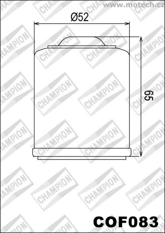 Olejový filtr CHAMPION COF083 - Kliknutím na obrázek zavřete