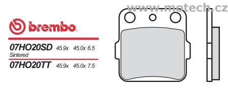 Brzdové destičky Brembo - BRM 07HO20TT - Kliknutím na obrázek zavřete