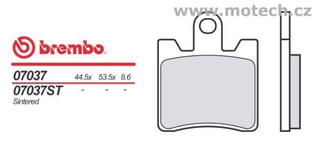 Brzdové desky Brembo - BRM 07037 - Kliknutím na obrázek zavřete