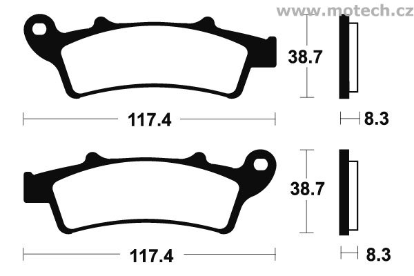 Brzdové destičky přední Bendix - MA 261 - Kliknutím na obrázek zavřete