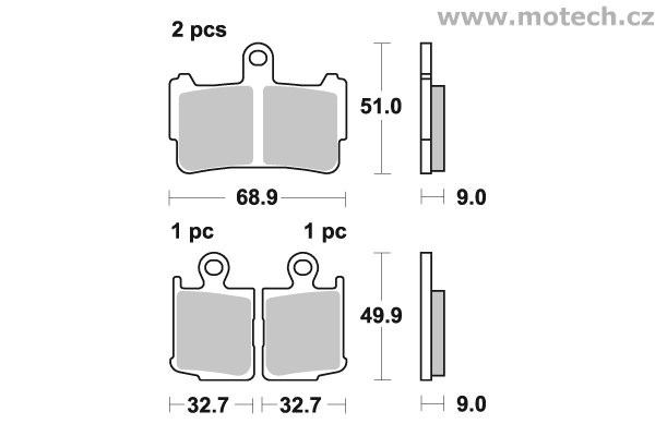 Brzdové destičky přední SBS - 869HS - Kliknutím na obrázek zavřete