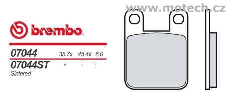 Brzdové desky Brembo - BRM 07044 - Kliknutím na obrázek zavřete