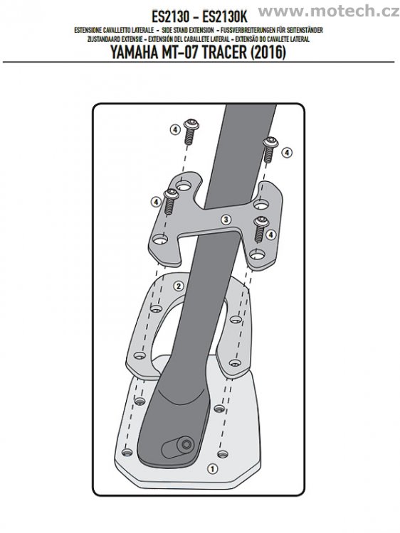 ES2130K - rozšíření plošky stojánku Kappa - YAMAHA MT-07 Tracer (16) - Kliknutím na obrázek zavřete