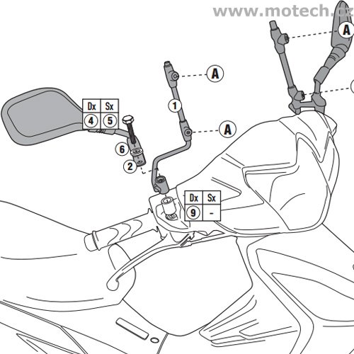 A1114A - montážní sada plexi Kappa - HONDA Wave 110 (12-14) - Kliknutím na obrázek zavřete