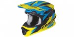 Přilba CASSIDA CROSS PRO - modrá-žlutá fluo-černá
