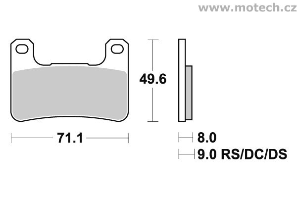 Brzdové destičky přední SBS - 806HS - Kliknutím na obrázek zavřete