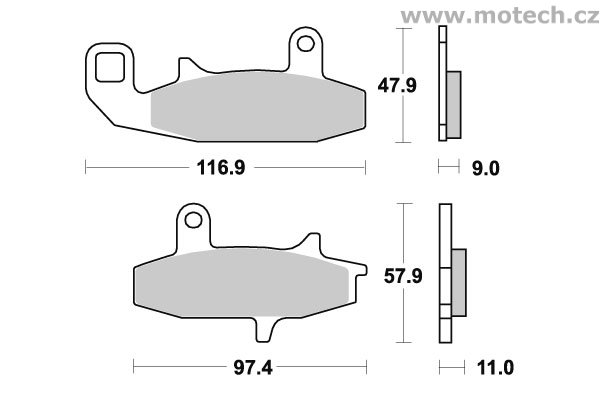 Brzdové destičky přední SBS - 626HS - Kliknutím na obrázek zavřete