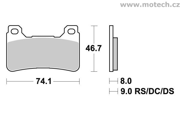 Brzdové destičky přední SBS - 809HS - Kliknutím na obrázek zavřete