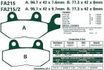 Brzdové destičky EBC - FA215
