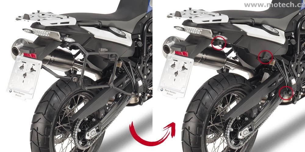 KLR5103 - odnímatelné boční nosiče Kappa - BMW F 650 GS / F 700 GS/ F 800 GS (08-13) - Kliknutím na obrázek zavřete