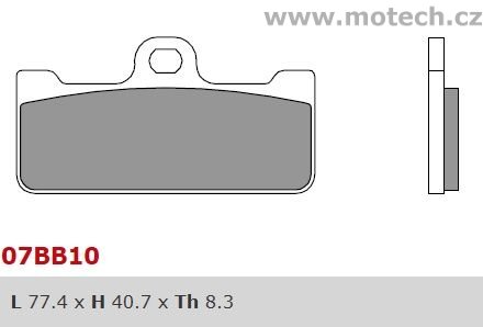 Brzdové destičky Brembo - BRM 07BB10RC - Kliknutím na obrázek zavřete