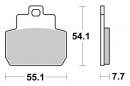 Brzdové destičky zadní SBS - 191CT