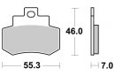 Brzdové destičky zadní SBS - 172CT