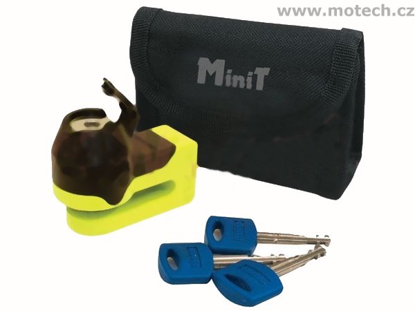 Zámek na kotouč OXFORD MINI T - žlutý - Kliknutím na obrázek zavřete