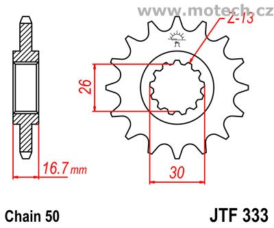 Kolečko JTF333-15 pro: HONDA VFR 750F - Kliknutím na obrázek zavřete