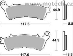 Brzdové destičky přední SBS - 828HS - Kliknutím na obrázek zavřete