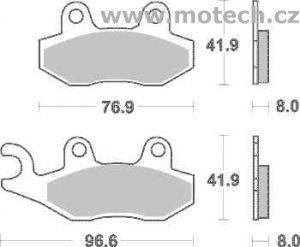 Brzdové destičky zadní SBS - 197HF - Kliknutím na obrázek zavřete
