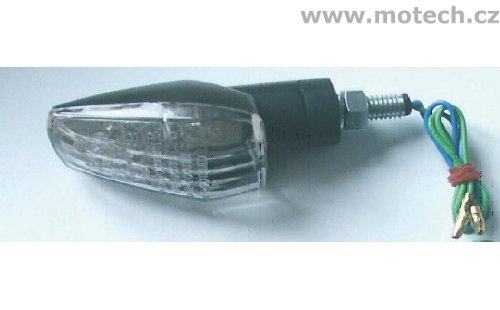 Universální LED mini blinkry krátké, černé (pár) - Kliknutím na obrázek zavřete