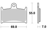 Brzdové destičky přední SBS - 714HS