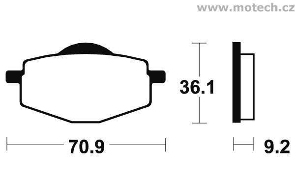 Brzdové destičky přední Bendix - MA 75 - Kliknutím na obrázek zavřete