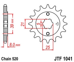 JT sprockets řetězová kola a rozety