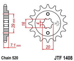 JT sprockets řetězová kola a rozety