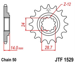 JT sprockets řetězová kola a rozety